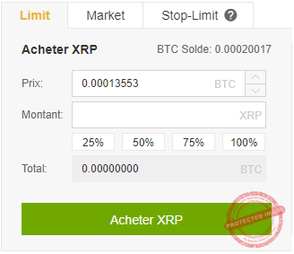 Achat de Ripple sur Binance