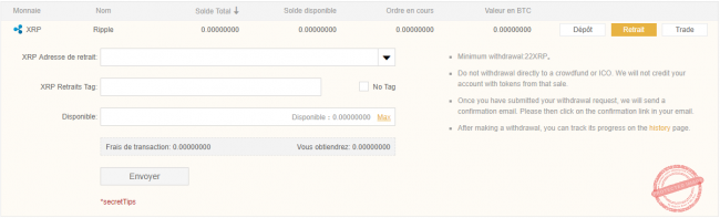 Envoi de Ripple