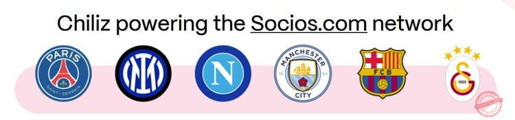 Quelques partenaires de Chiliz parmi les clubs de football