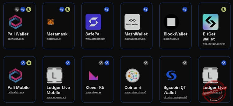 Quelques exemples de portefeuilles pour stocker vos différents jetons Syscoin