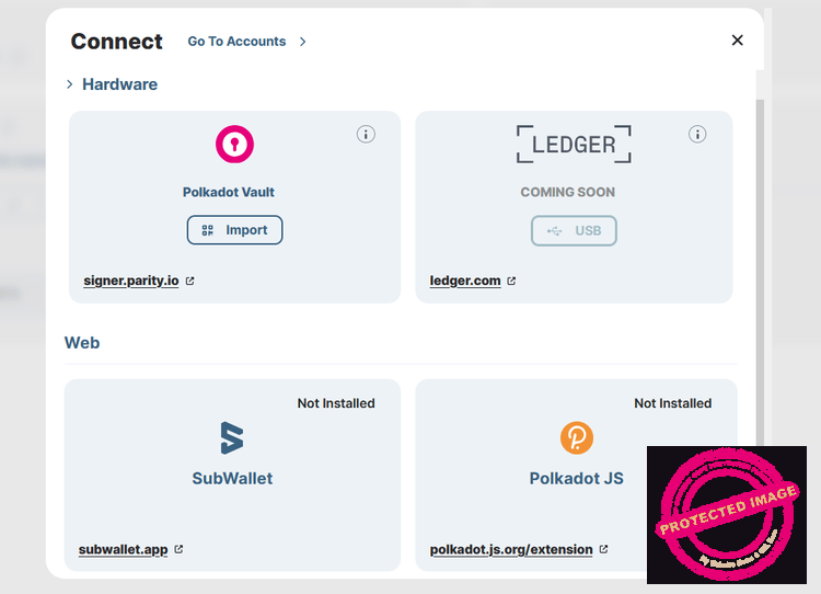 Connecter son portefeuille à son compte sur DENTNet : Les portefeuilles possibles