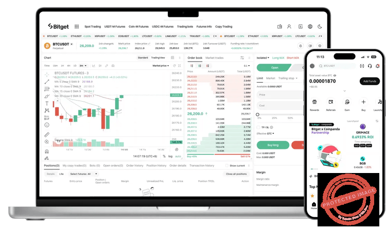 Les applications web et mobiles de Bitget