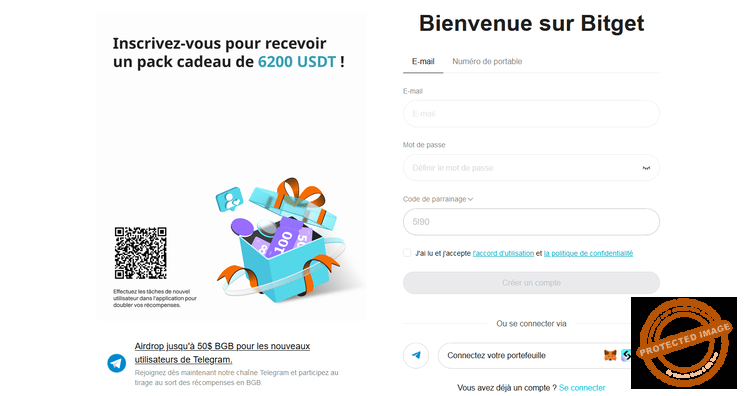 S'inscrire sur Bitget
