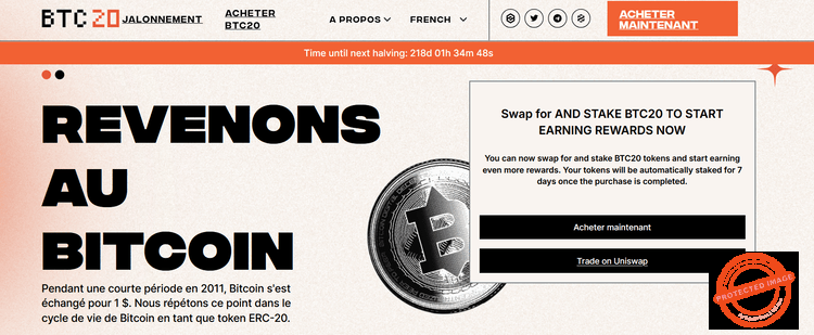 BTC20 : Site officiel