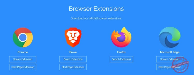 Une extension web peut être installées sur la plupart des moteurs de recherche