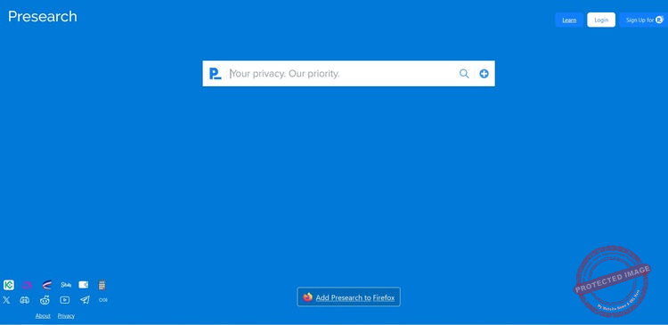 Presearch ressemble beaucoup aux autres moteurs de recherche