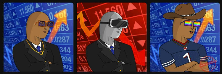 Quelques NFTs de STONKS listés sur OpenSea