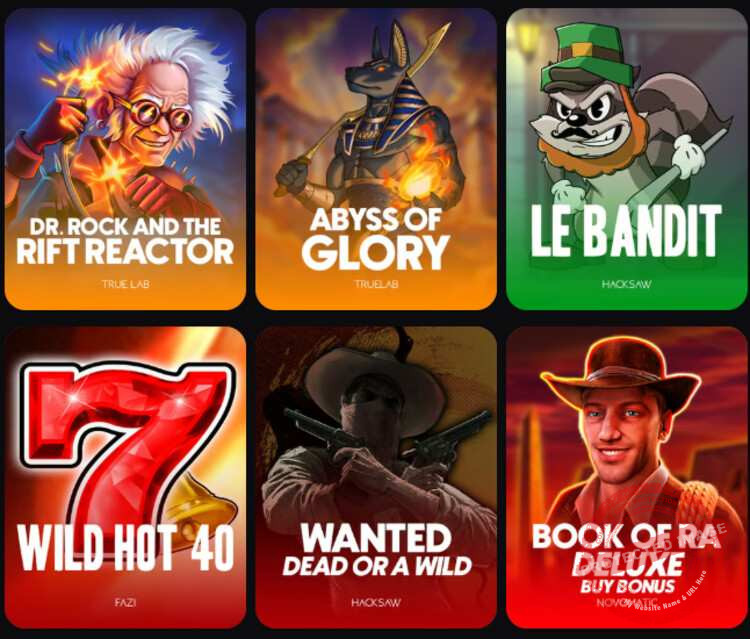 Machines à sous disponibles sur Golden Panda Casino