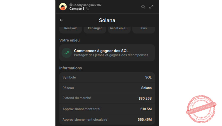 Staker des Solana sur Phantom wallet