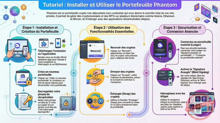 Tuto Phantom wallet : L’essentiel en une infographie