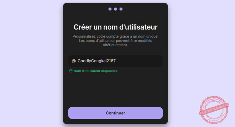 Choisir un nom d’utilisateur