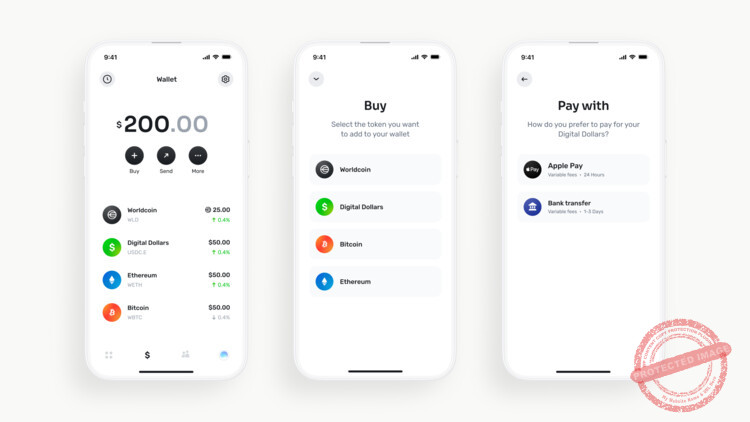 Sur la world App, vous pouvez acheter du jeton Worldcoin (WLD)