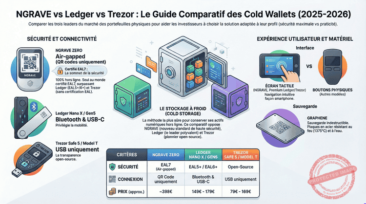 NGRAVE vs Ledger vs Trezor : Comparatif entre les 3 cold wallets crypto